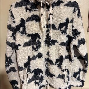 Empyre Black and Cream Patterned Sweater